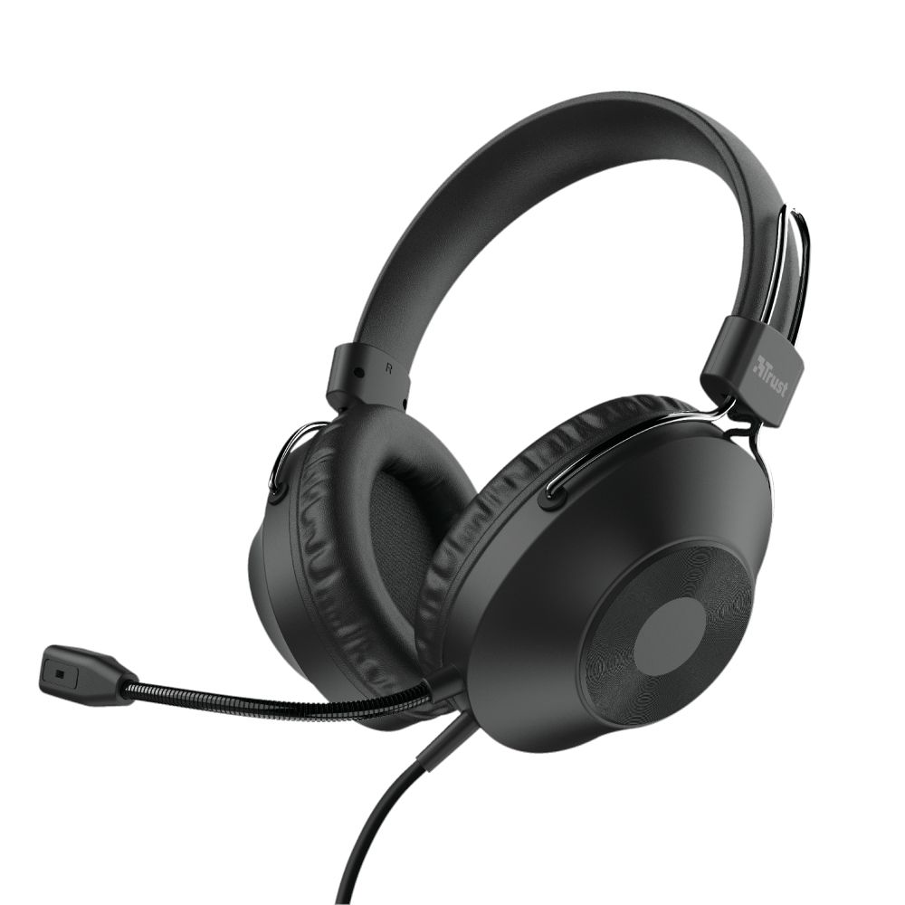 24132 - Auriculares+Micrfono Trust Ozo Circumaurales Binaural USB-A Cable 2m Negros (24132)