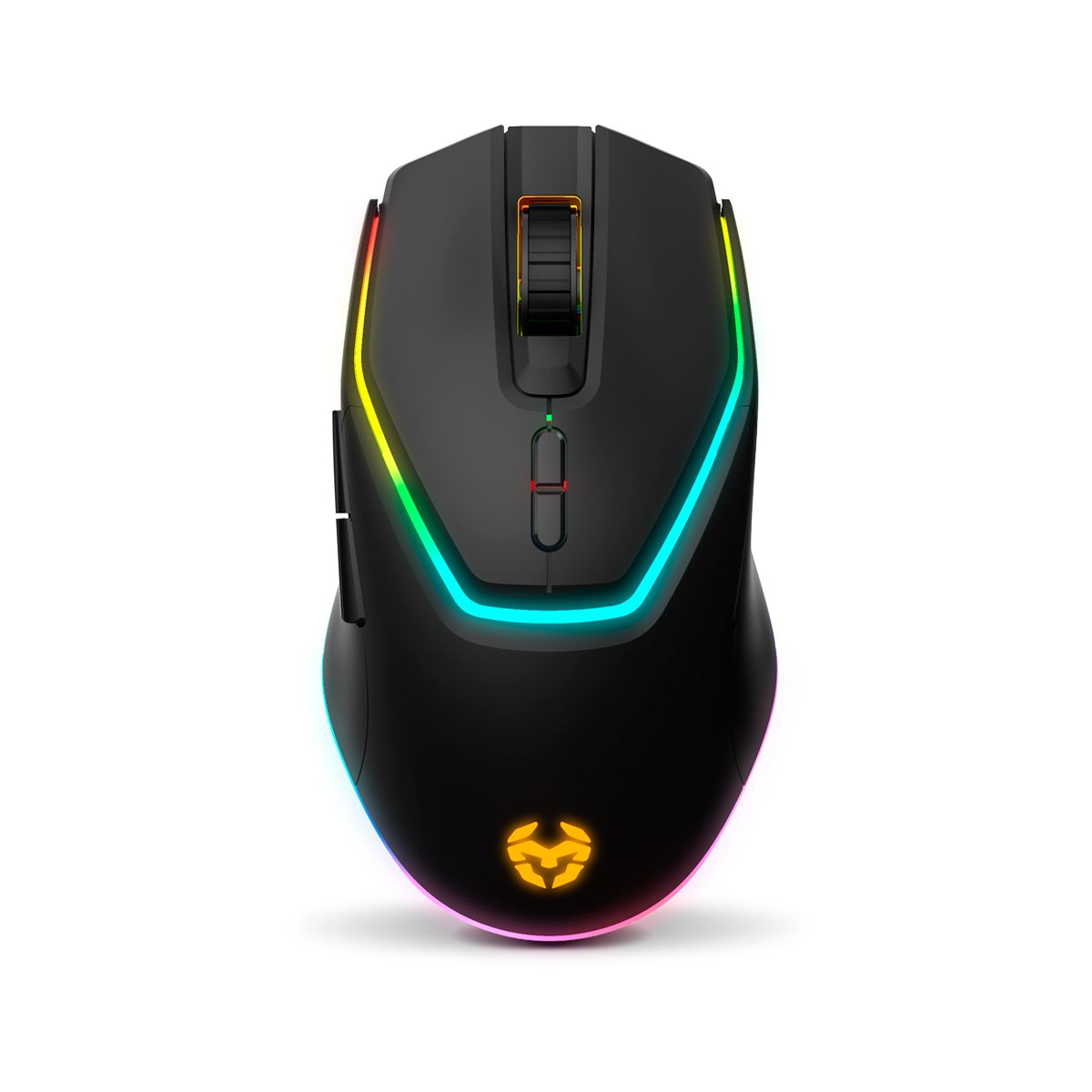 NXKROMKBLSP - Teclado+Raton Gaming KROM Kabala Ergonmico LED RGB Multimedia QWERTY 105 Teclas Antifantasma Wireless RF ptico 4800dpi 7 Botones Negro (NXKROMKBLSP)