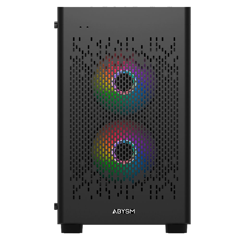 AB123011 - Caja Abysm Danubio Inva MX202 Ventana Lateral de Cristal Templado RGB 2xUSB-A 3.0 1xUSB-C 3.0 mATX Mini-ITX Negra (AB123011)