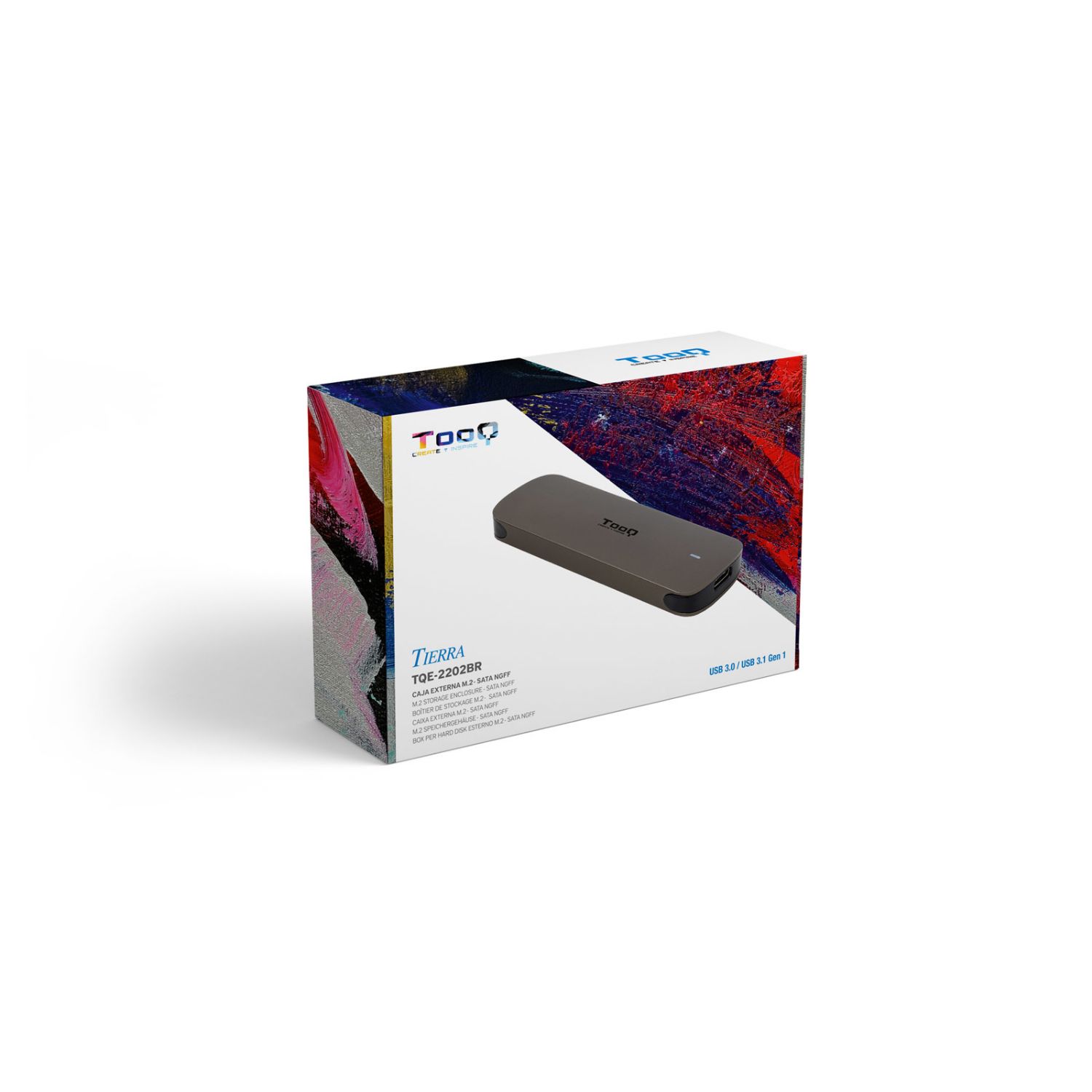 TQE-2202BR - Caja TooQ SSD M.2 NGFF USB-C 3.1 Marron (TQE-2202BR)