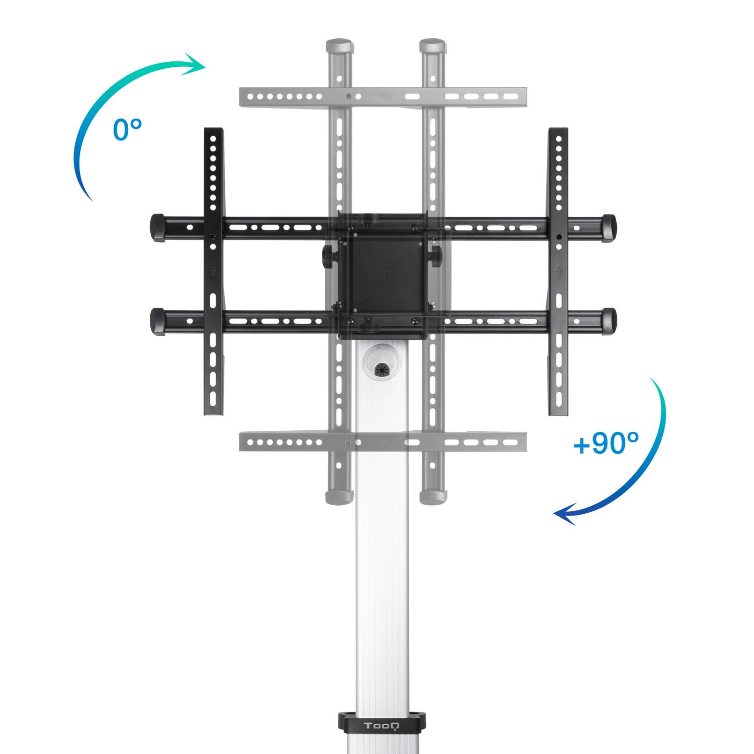 FS1886M-B - Soporte Pie TOOQ inclinable con ruedas, para tv 37-86