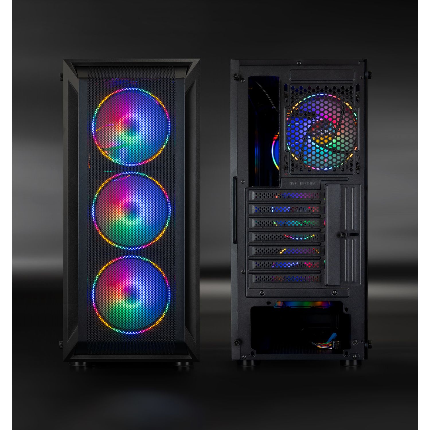 TQGCC101-B - Caja Gaming TooQ Ragnarok Ventana Lateral de Cristal Templado RGB Sin Fuente 2xUSB 2.0 1xUSB-A 3.0 ATX mATX Mini-ITX Negra (TQGCC101-B)
