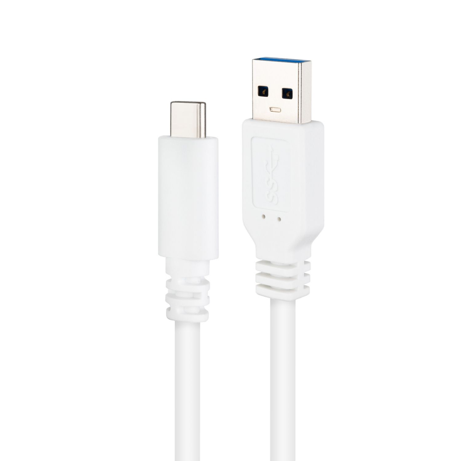 10.01.4001-L150-W - Nanocable USB-A 3.1/M a USB-C 3.1/M 1.5m Blanco (10.01.4001-L150-W)