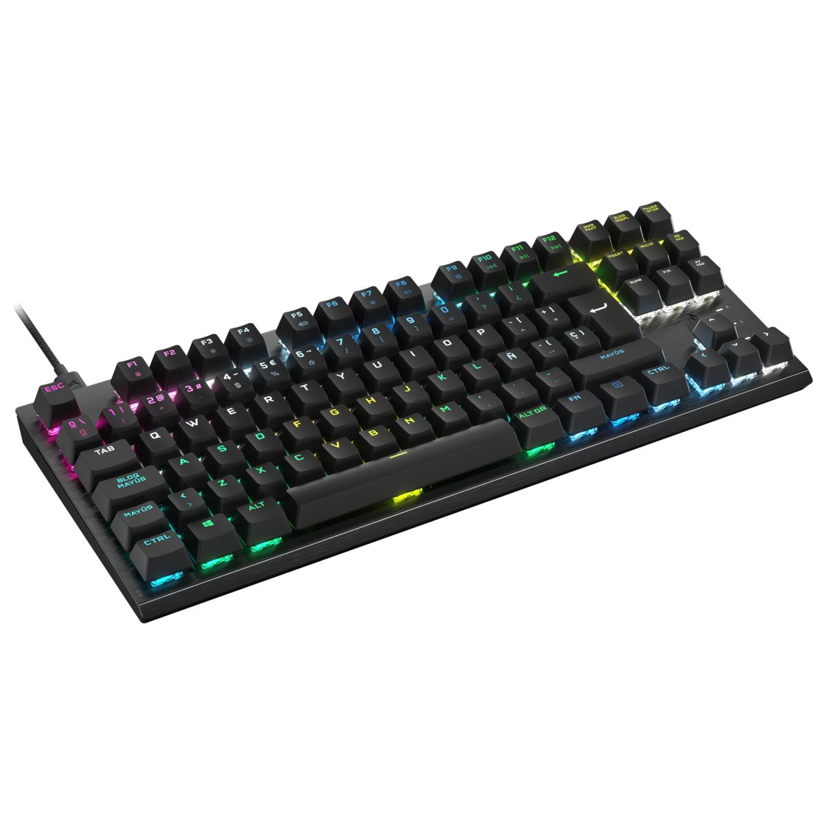 CH-911D01A-ES - Teclado Gaming Corsair K60 Pro TKL Optomecnico RGB QWERTY 88 Teclas Antifantasma USB-A Negro (CH-911D01A-ES)