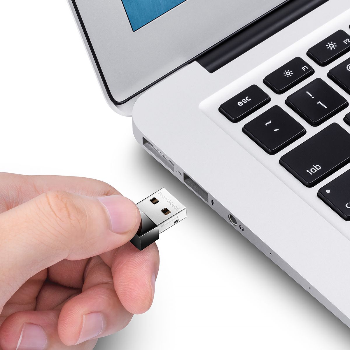 WU650 - Adaptador CUDY AC650 WiFi DualBand USB 2.0 PC/Porttil Negro (WU650)