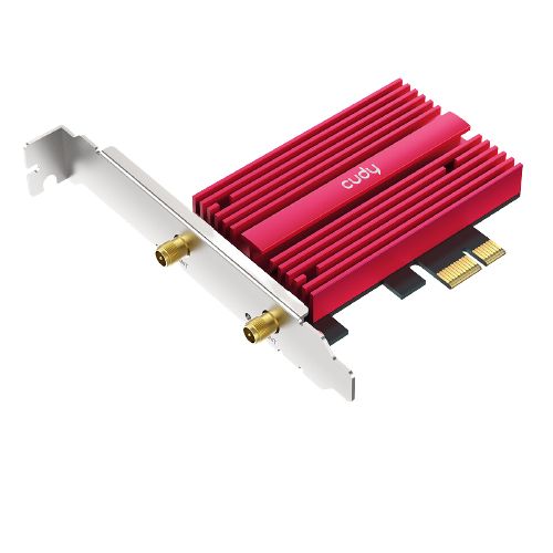 WE4000 - Adaptador CUDY AX5400 WiFi 6/6E TriBand Bluetooth 5.0 PCIe 2 Antenas Externas 5dBi PC (WE4000)