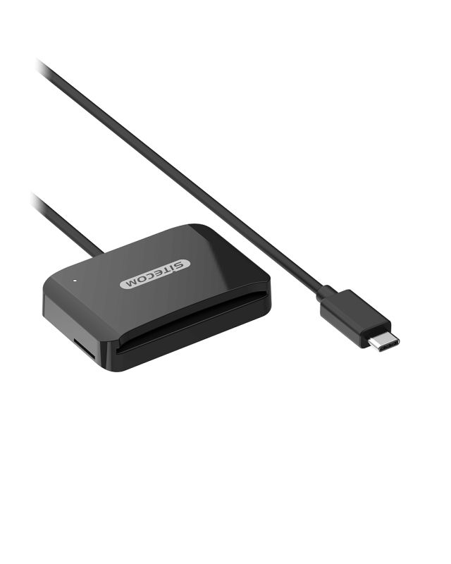 MD-1002 - Lector de Tarjetas Sitecom USB-C eID/ID SmartCards MicroSD/MicroSDHC/MicroSDXC 60cm Negro (MD-1002)