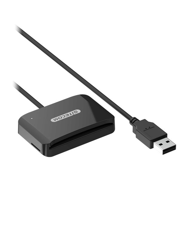 MD-1001 - Lector de Tarjetas Sitecom USB-A eID/ID SmartCards MicroSD/MicroSDHC/MicroSDXC 60cm Negro (MD-1001)