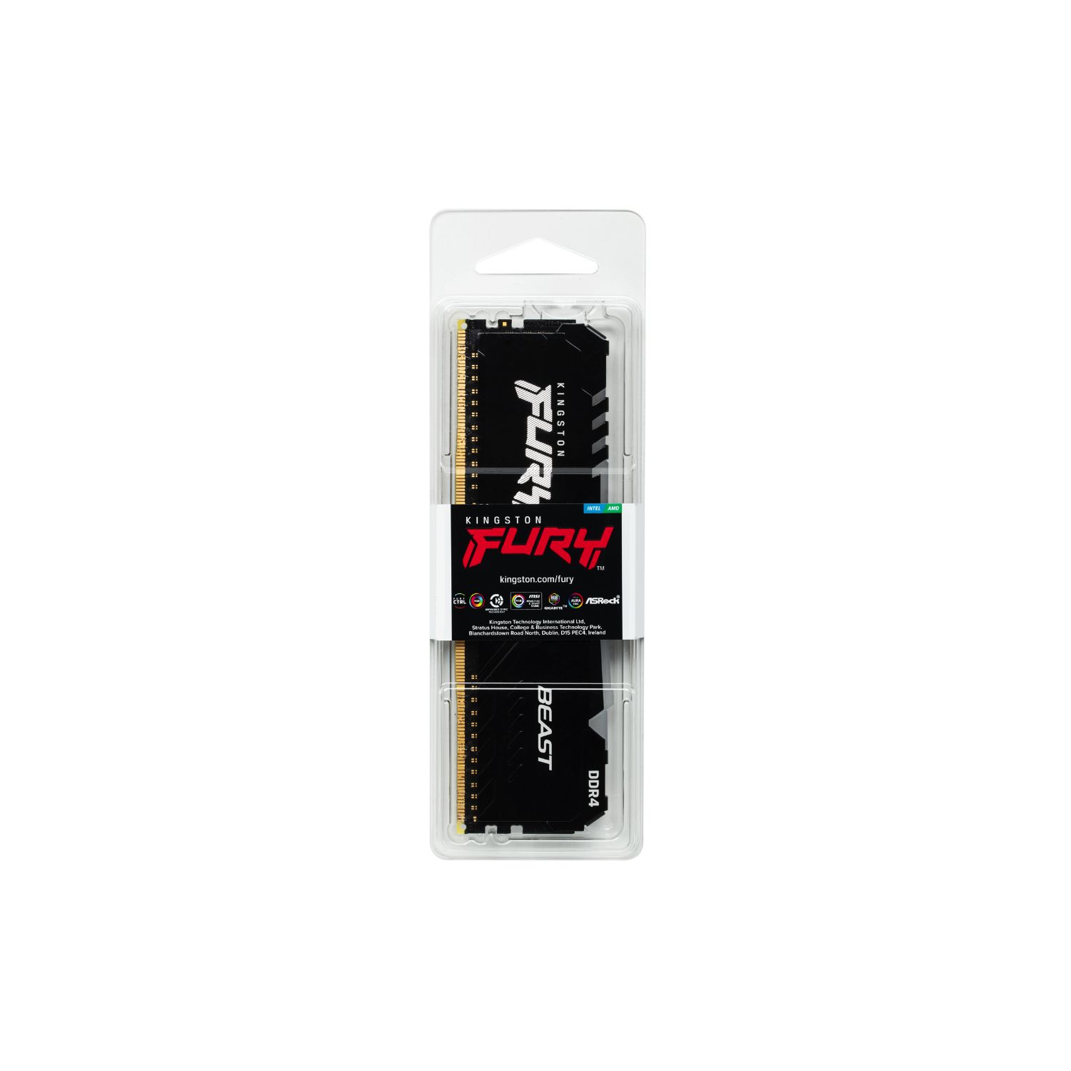 KF426C16BBA/16 - Mdulo Kingston DDR4 16Gb 2666MHz FURY RGB C16 288-pin DIMM 1.2V PC/Servidor (KF426C16BBA/16)