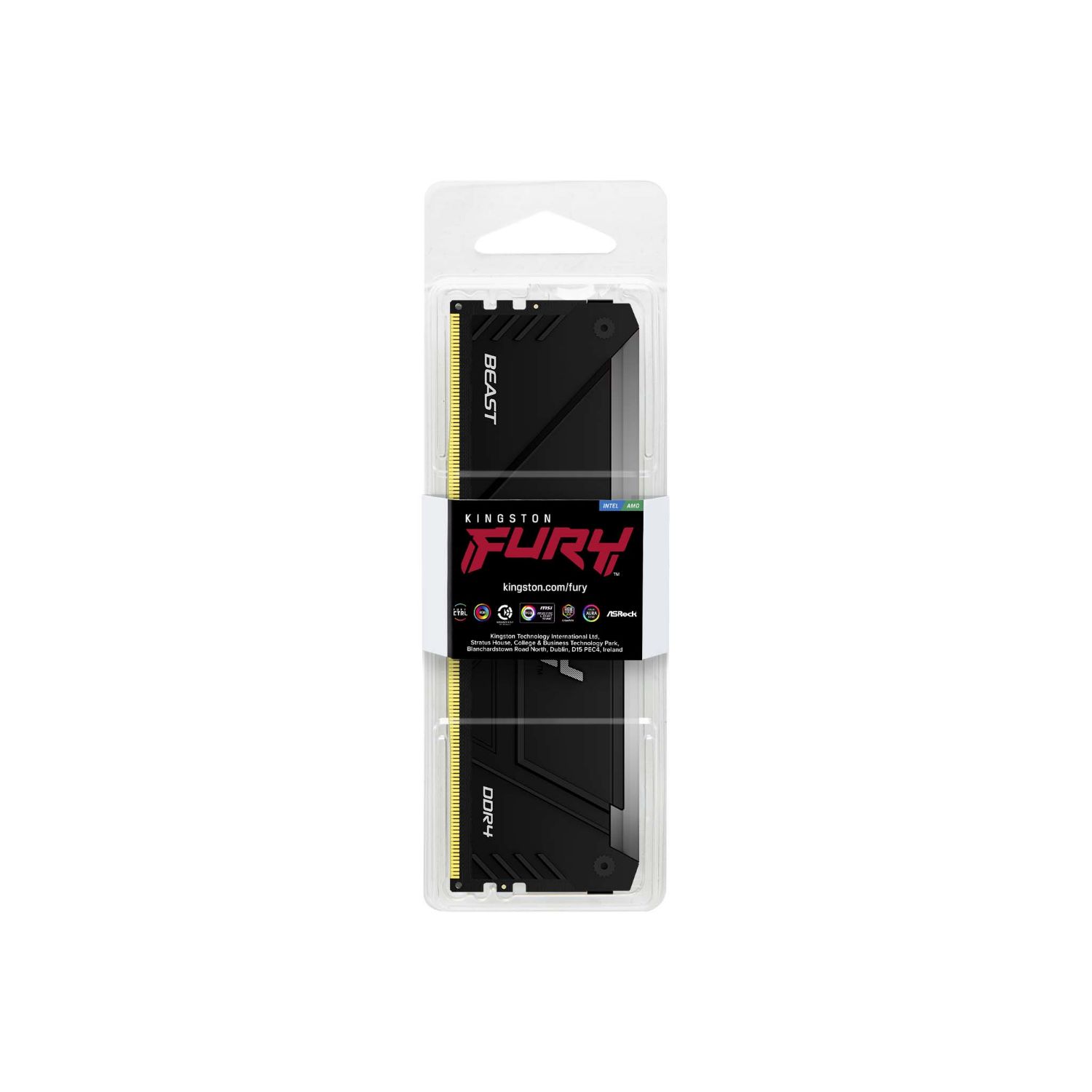 KF437C19BB12A/16 - Mdulo Kingston DDR4 16Gb 3733MHz FURY RGB C19 288-pin DIMM 1.35V PC/Servidor (KF437C19BB12A/16)