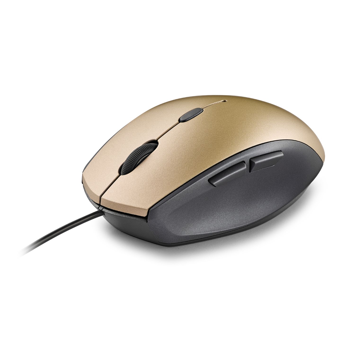 MOTHGOLD - Ratn NGS Ergonmico ptico Diestro USB-A 1600dpi 5 Botones Dorado (MOTHGOLD)