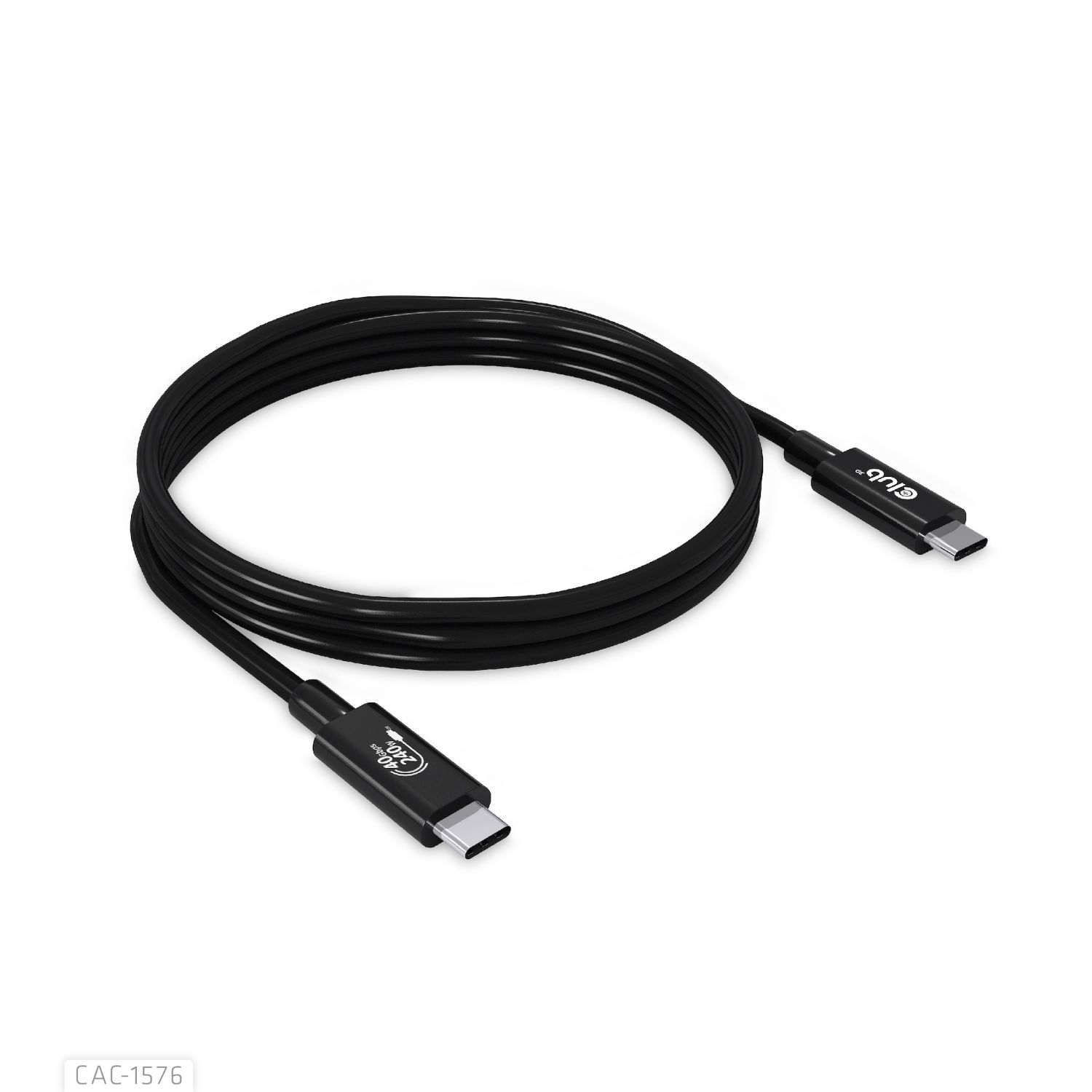 CAC-1576 - Cable Club 3D USB-C 4.0/M a USB-C 4.0/M PD 240W 1m Negro (CAC-1576)