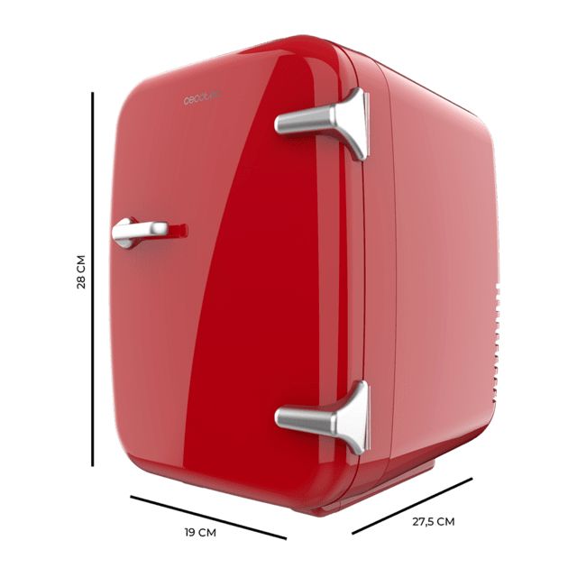 02686 - Frigorifico CECOTEC Bolero MiniCooling 4L Compatible con coche y caravanas Funcin enfriamiento y calentamiento 7-65C Rojo (02686)