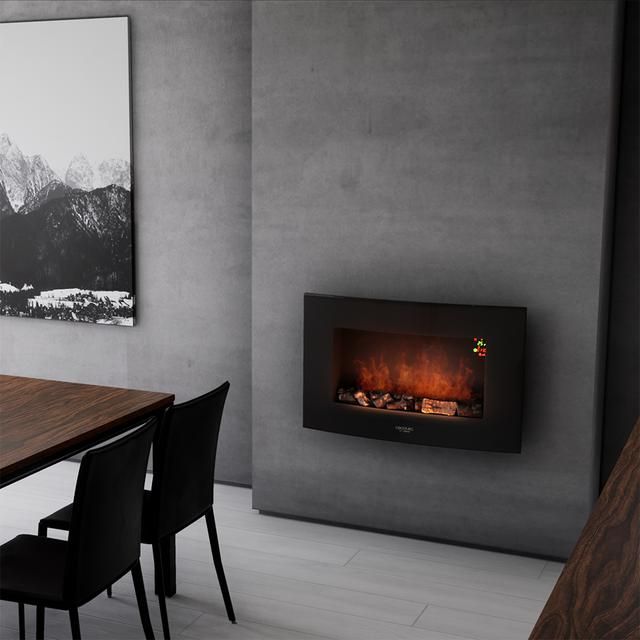05367 - Chimenea elctrica CECOTEC Ready Warm 3500 Curved Flames. Potencia mxima 2000 W, Tamao 35