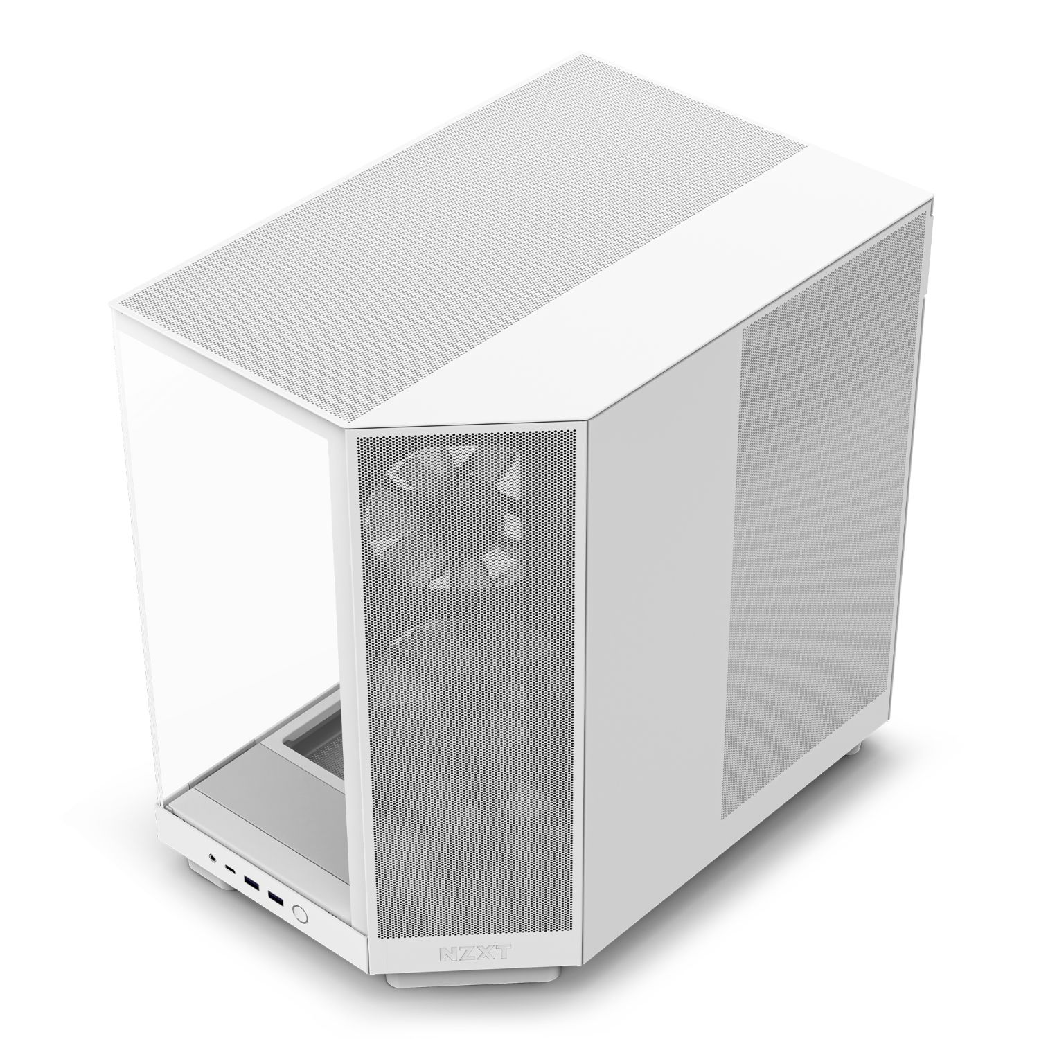 CC-H61FW-R1 - Caja NZXT H6 Flow Panel Lateral de Cristal Templado RGB 2xUSB-A 3.0 1xUSB-C 3.1 ATX mATX Mini-ITX Blanca (CC-H61FW-R1)