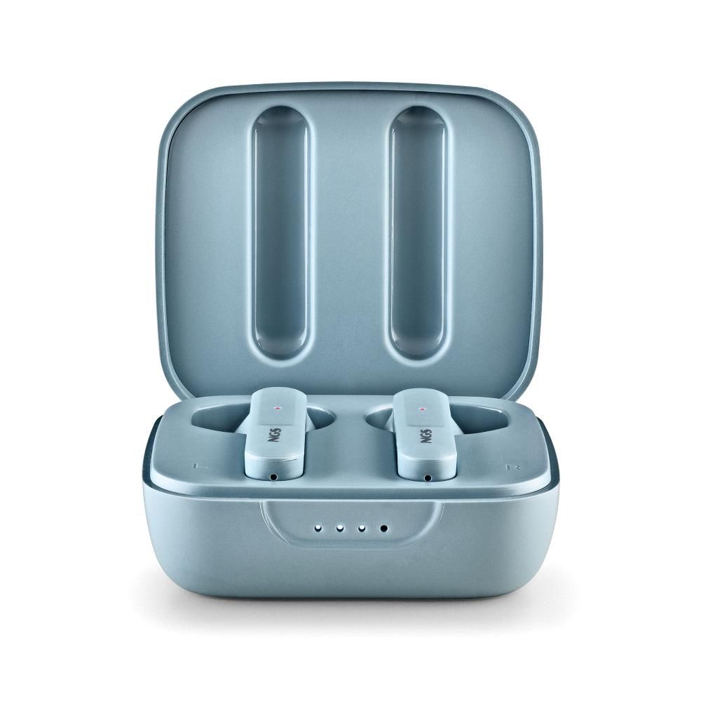ARTICAMOVERAIN - Auriculares NGS Intra-Aurales Binaurales Bluetooth 5.3 10m Micrfono Integrado Estuche de Carga USB-C Azules (ARTICAMOVERAIN)