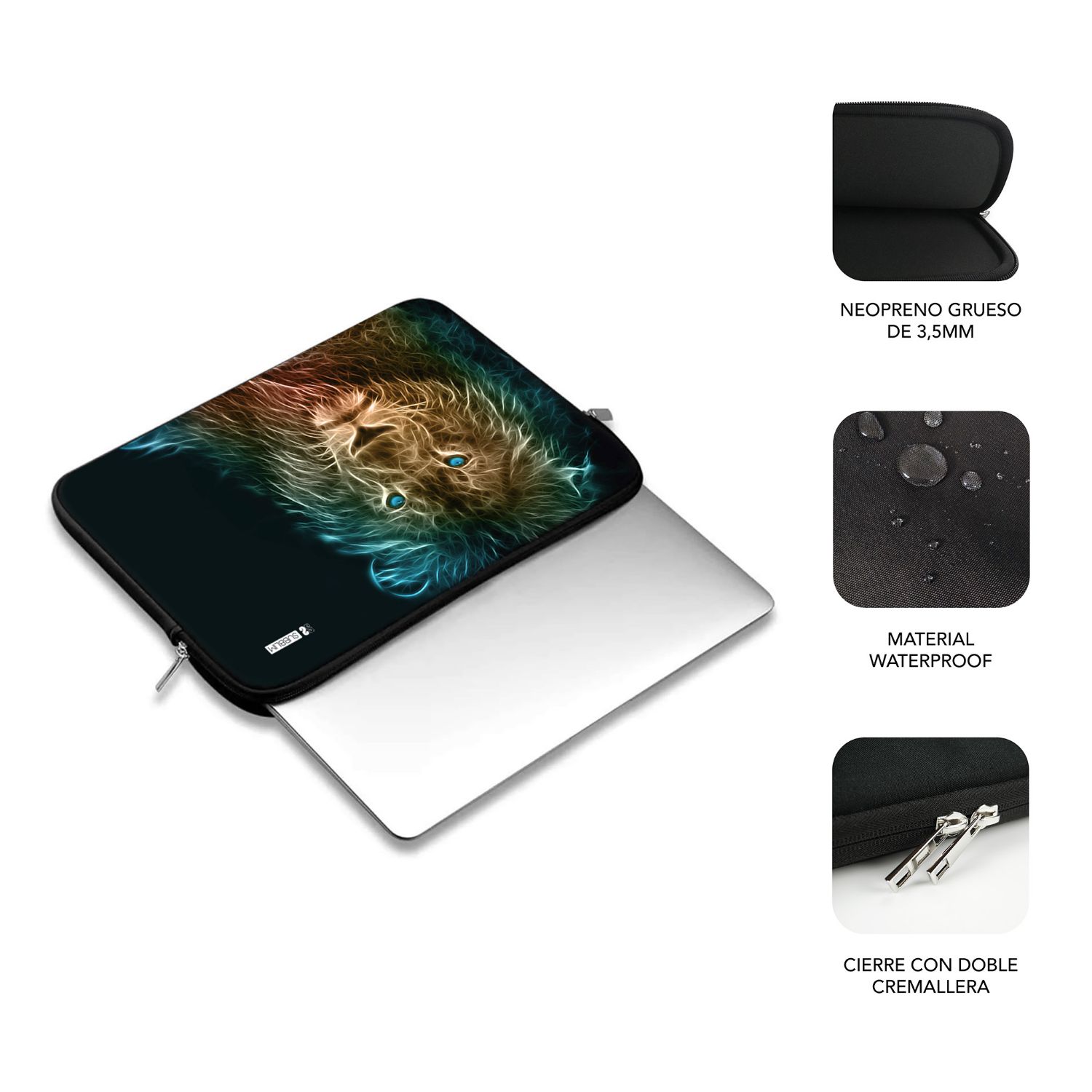 SUBLS-SKIN153 - Funda SUBBLIM Trendy Neo Lion 15.6