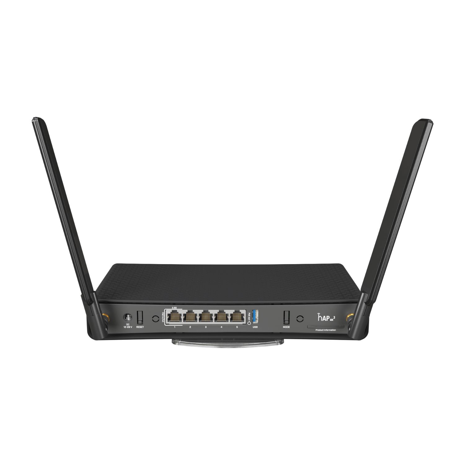 C53UIG+5HPAXD2HPAXD - Router Mikrotik WiFi 6 DualBand 4xRJ45 GbE 1xUSB 3.0 PoE 2 Antenas Externas 5dBi Negro (C53UIG+5HPAXD2HPAXD)