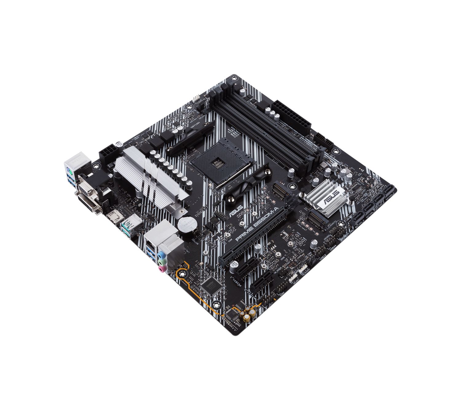 90MB14I0-M0EAYC - Placa base ASUS B550M-A/CSM:(AM4) 4DDR4 M.2 SATA3 PCIe USB-A 3.0 USB-A 3.1 HDMI DVI-D VGA RJ45 PS/2 7.1 mATX Gigabit Ehernet