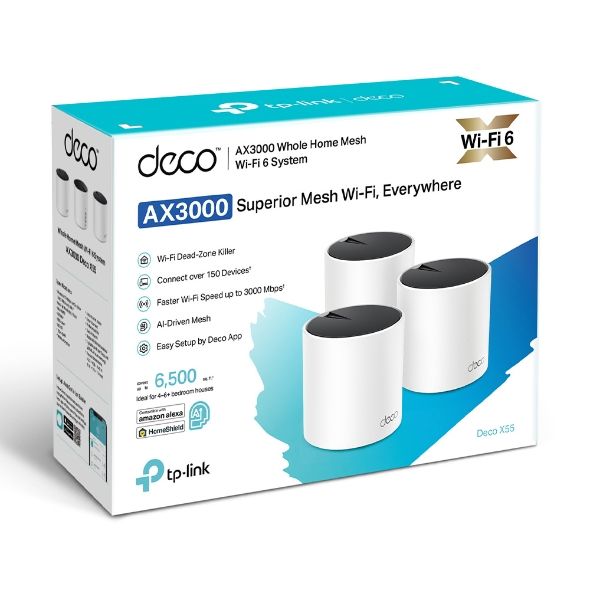 DECO X55(3-Pack) - Mesh TP-Link AX3000 DualBand WiFi 6 (Deco X55 3-Pack)