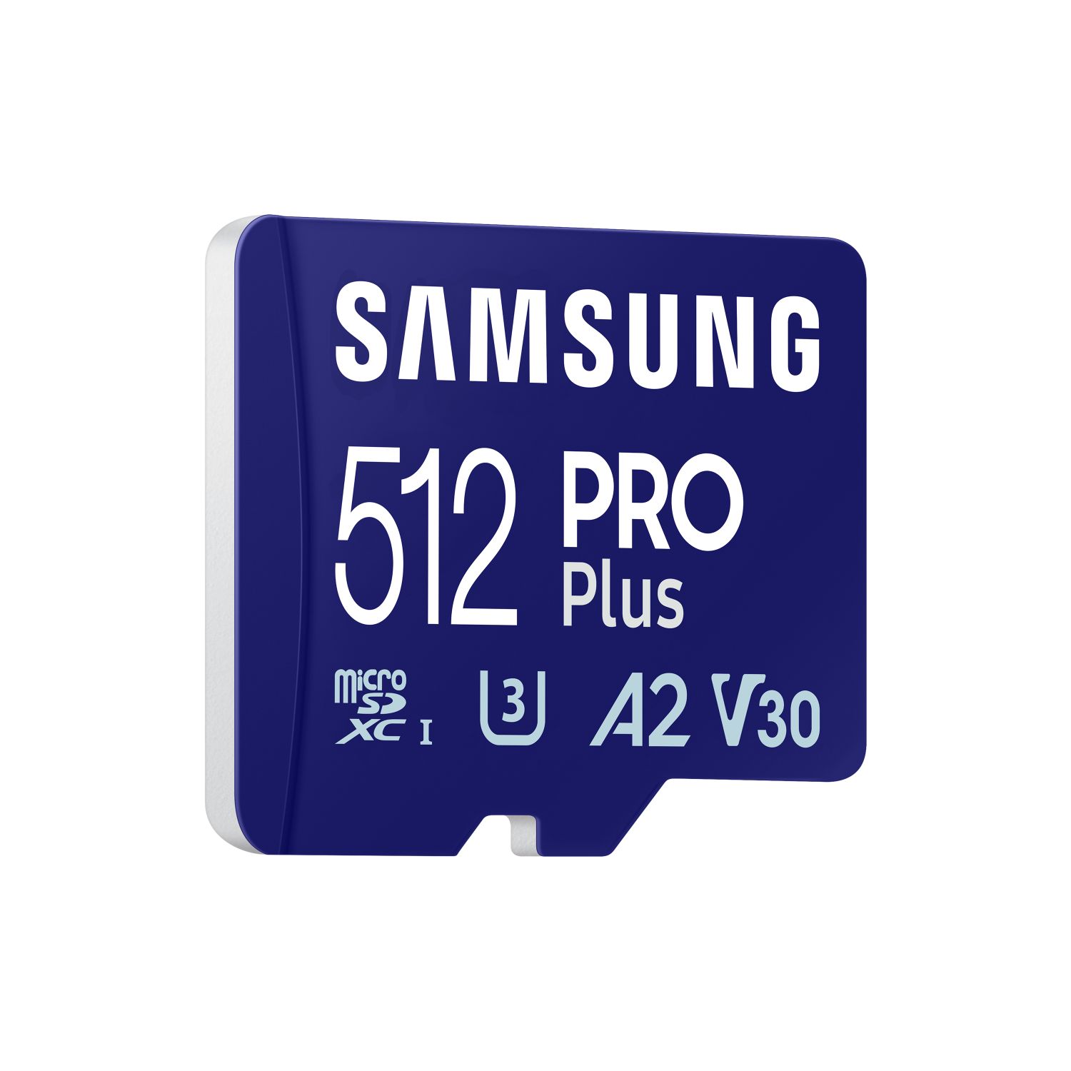 MB-MD512SA/EU - Tarjeta Memoria Samsung Micro SDXC Pro Plus 512Gb Clase 10 UHS-I Class 3 (U3) V30 A2 Lectura 180 Mb/s Escritura 130 Mb/s Azul + Adaptador SD (MB-MD512SA/EU)