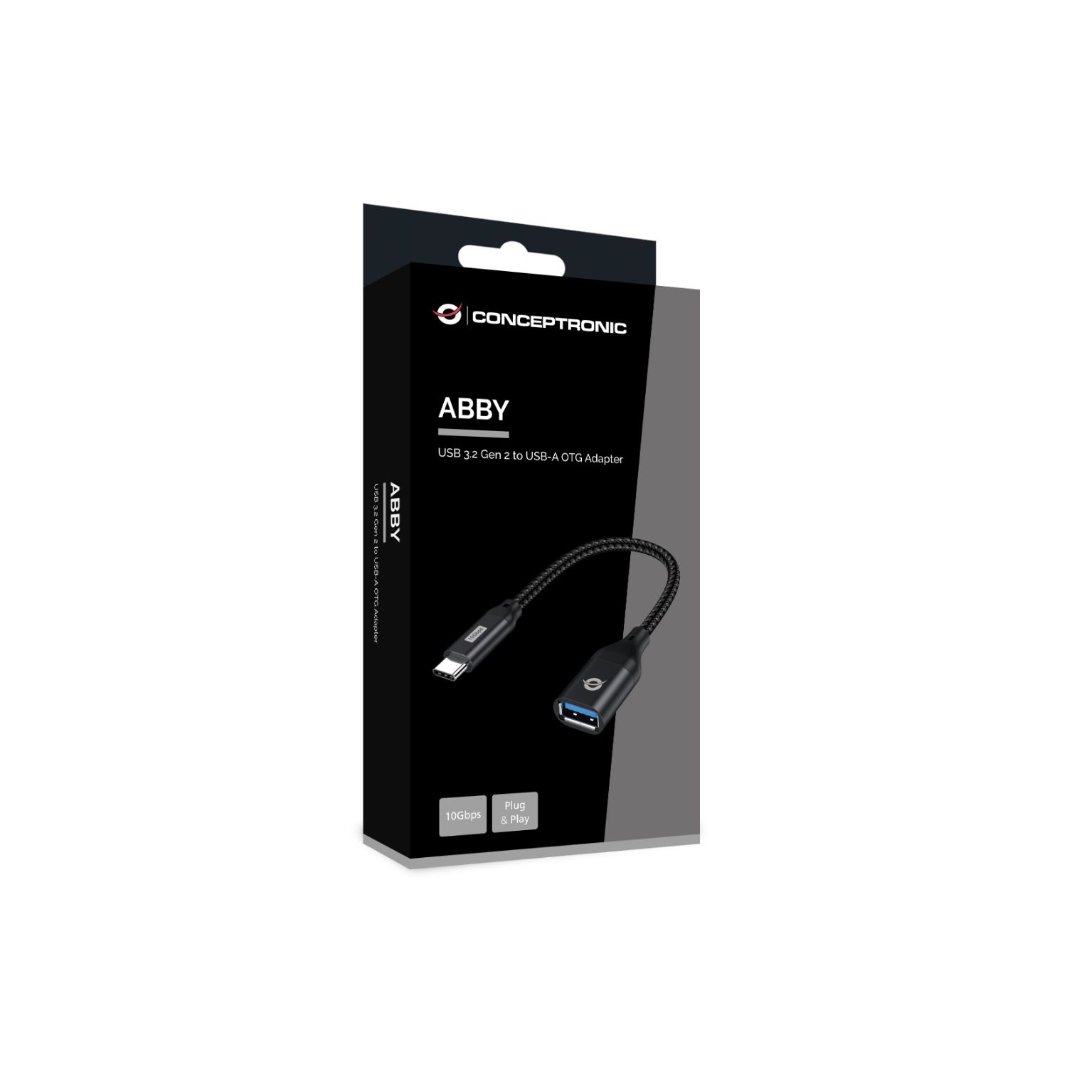 ABBY18B - Adaptador CONCEPTRONIC USB-C/M a USB-A/H Negro (ABBY18B)