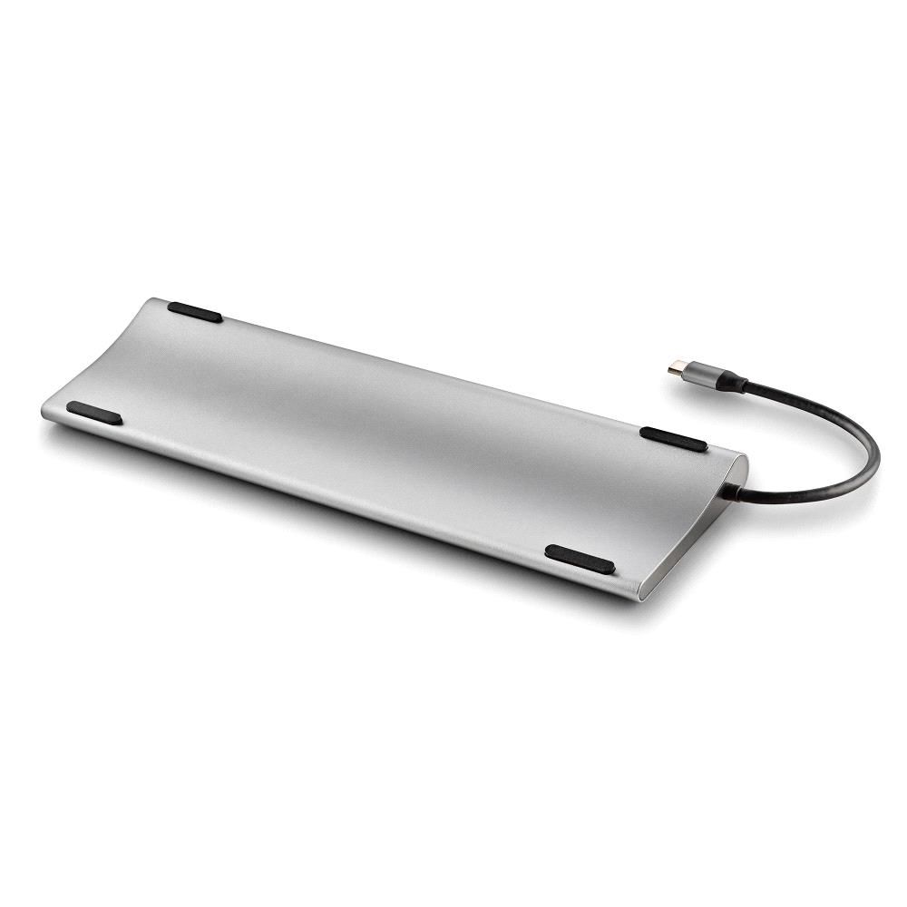 WONDERDOCK12 - Dock Station NGS 12en1 USB-C 3.1 a 1xUSB 2.0 2xUSB-A 3.0 1xUSB-C 3.0 1xVGA 2xHDMI 1xPD 100W 1xSD 1xTF 1x3.5mm 1xRJ45 Plata (WONDERDOCK12)