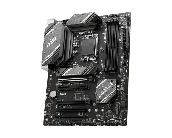 911-D98-007R - MSI PRO B760 GAMING PLUS WIFI: (1700) 4DDR5 M.2 SATA3 USB 2.0 USB-A 3.0/3.1 USB-C 3.0/3.1 DP HDMI ATX WiFi 6E Bluetooth 5.3 (911-D98-007R)