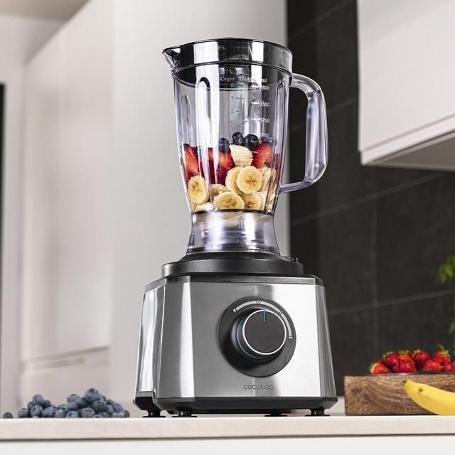 04356 - Procesador de alimentos CECOTEC Paprika 2000. potencia mxima de 2000 W, cuerpo de acero inoxidable, 2 velocidades y pulse. Incluye bowl de 3,5 L. Accesorios: 3 discos de corte, cuchilla para picar y cuchilla para amasar.(04356)