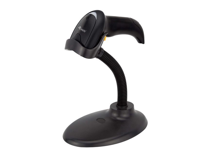 351021 - Escner EQUIP de Cdigo de Barras LED 1D/2D USB 1.8m IP54 Soporte Negro (351021)