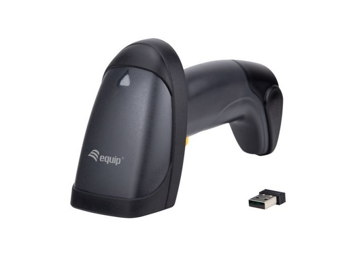 351023 - Escner EQUIP de Cdigo de Barras LED 1D Wireless RF IP54 Soporte Negro (351023)