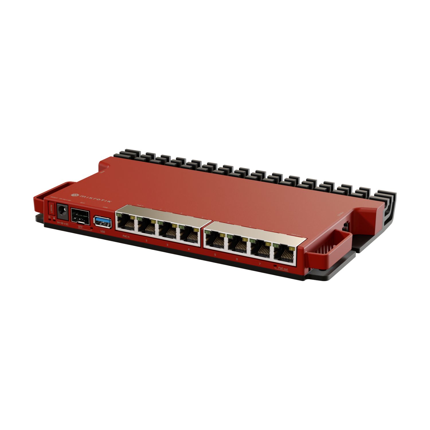 L009UiGS-RM - Router Mikrotik 8xRJ45 GbE 1xSFP 2.5GbE 1xUSB PoE Rojo (L009UiGS-RM)