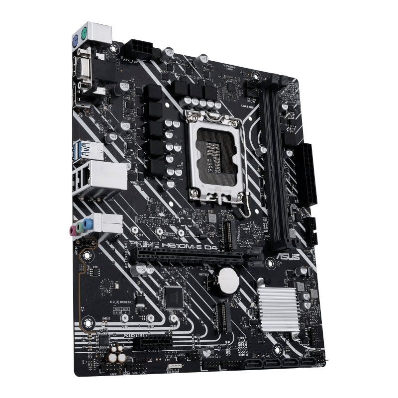 OUT8789 - Placa base ASUS PRIME H610M-E-CSM:(1700) 2DDR5 HDMI DP VGA mATX (OUT8789). Buen estado. BIOS actualizada. Sin caja original. Con chapa trasera. (OUTLET)