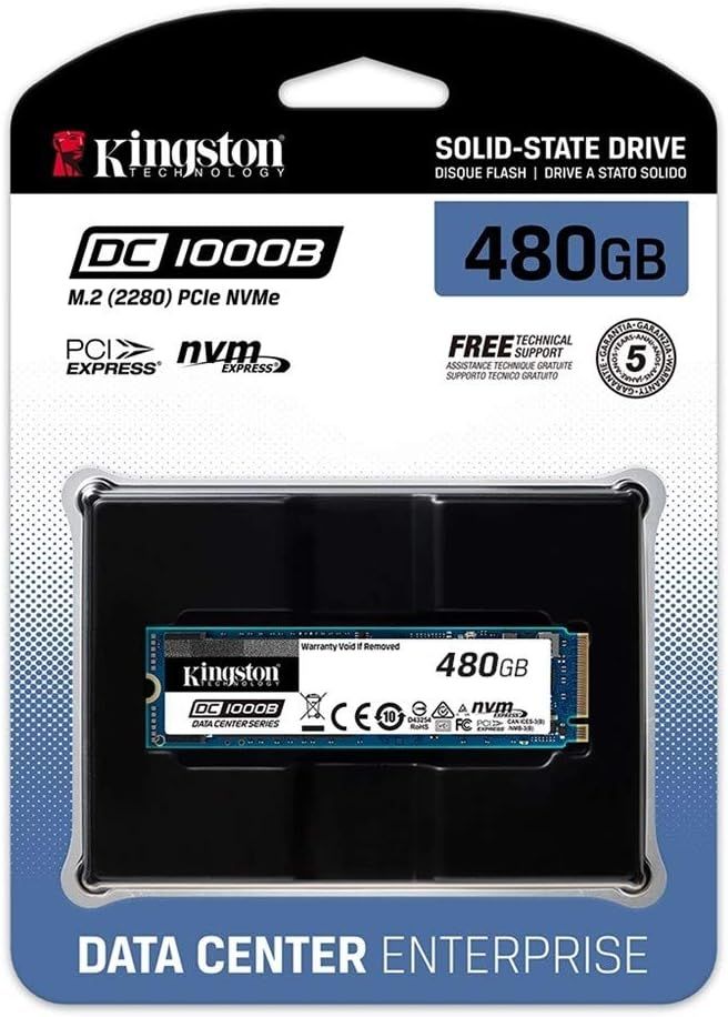 SEDC1000BM8/480G - SSD Kingston 4800Gb M.2 2280 NVMe PCIe 3.0 3D TLC NAND Lectura 3200 Mb/s Escritura 565 Mb/s PC/Porttil (SEDC1000BM8/480G)