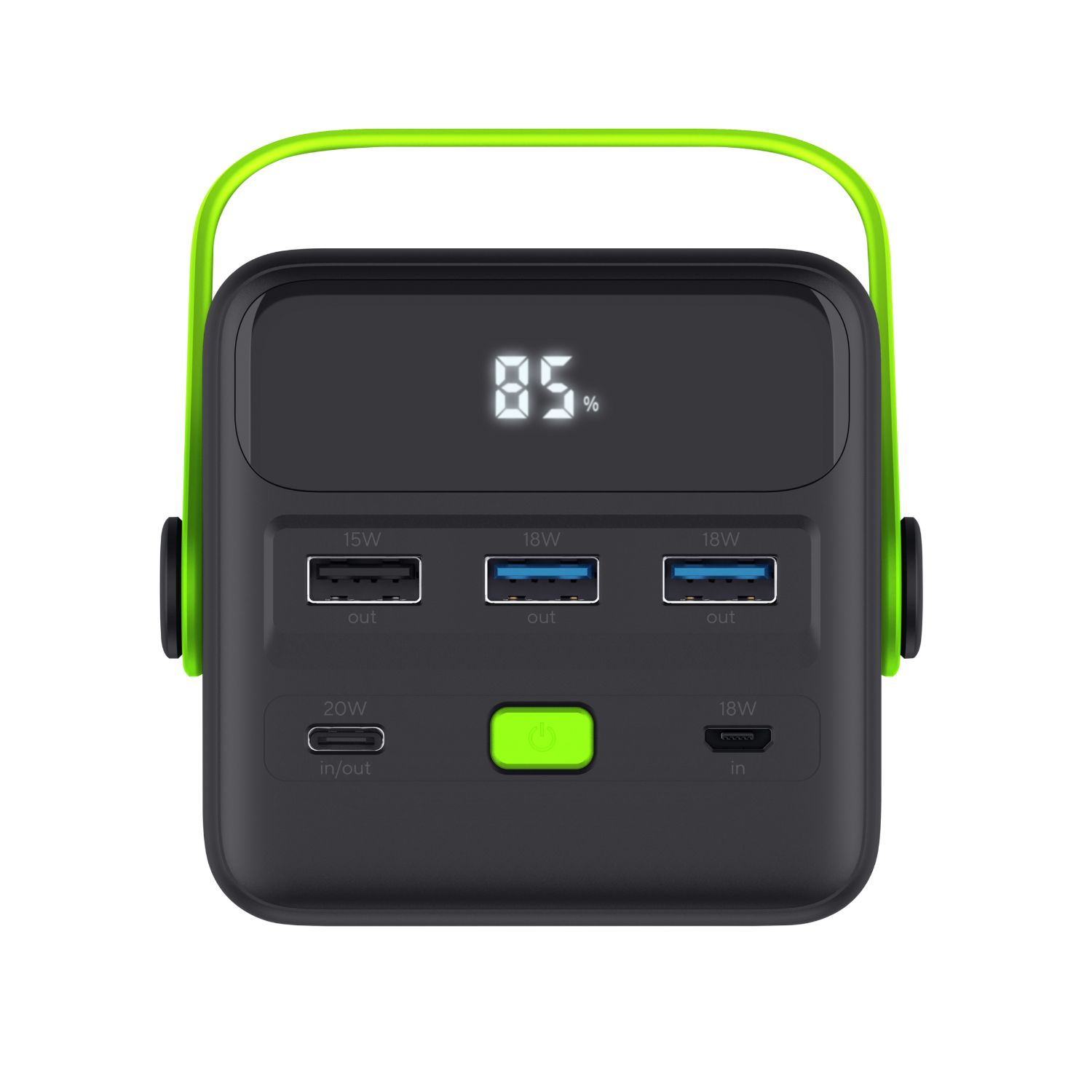 25196 - PowerBank Trust Redoh XXL 50000mAh mUSB USB-A USB-C Negro/Verde (25196)