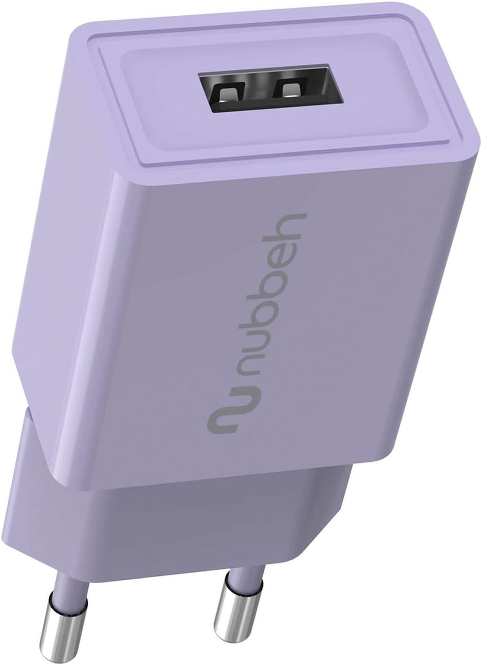 NBWALLCHUSBP10 - Cargador de Pared NUBBEH Bhoot 1xUSB-A 2A 10W Lila (NBWALLCHUSBP10)