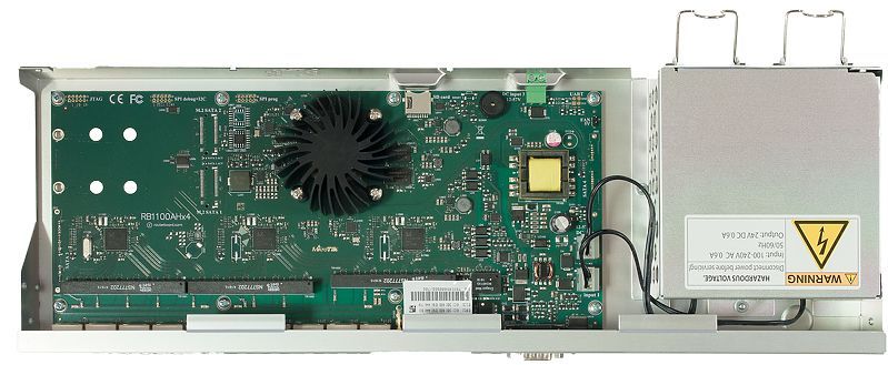 RB1100x4 - Switch Mikrotik 13xRJ45 GbE 1xRS232 Ethernet LAN/WAN PoE Rack 1U Acero Inoxidable (RB1100x4)