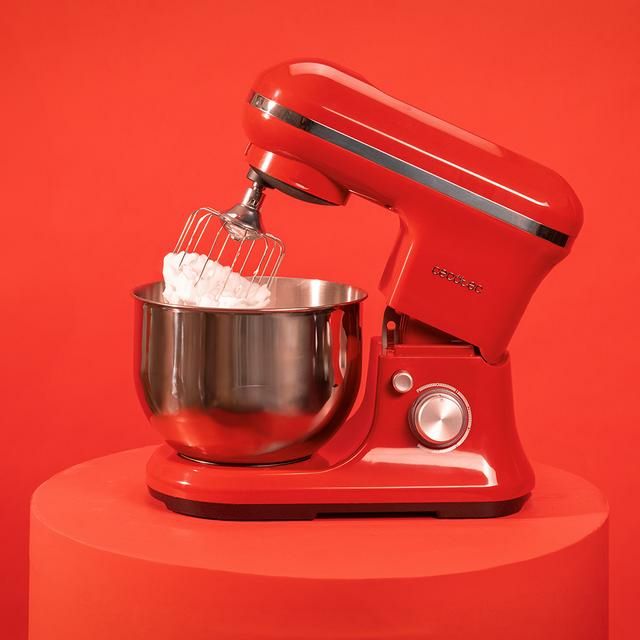 03903 - Batidora CECOTEC Amasadora Cecomixer Merengue 5L 1200 Ice-Cream Red, con 5 funciones, diseo elegante y accesorios para batir y amasar. Incluye funcin para hacer helado.(03903)