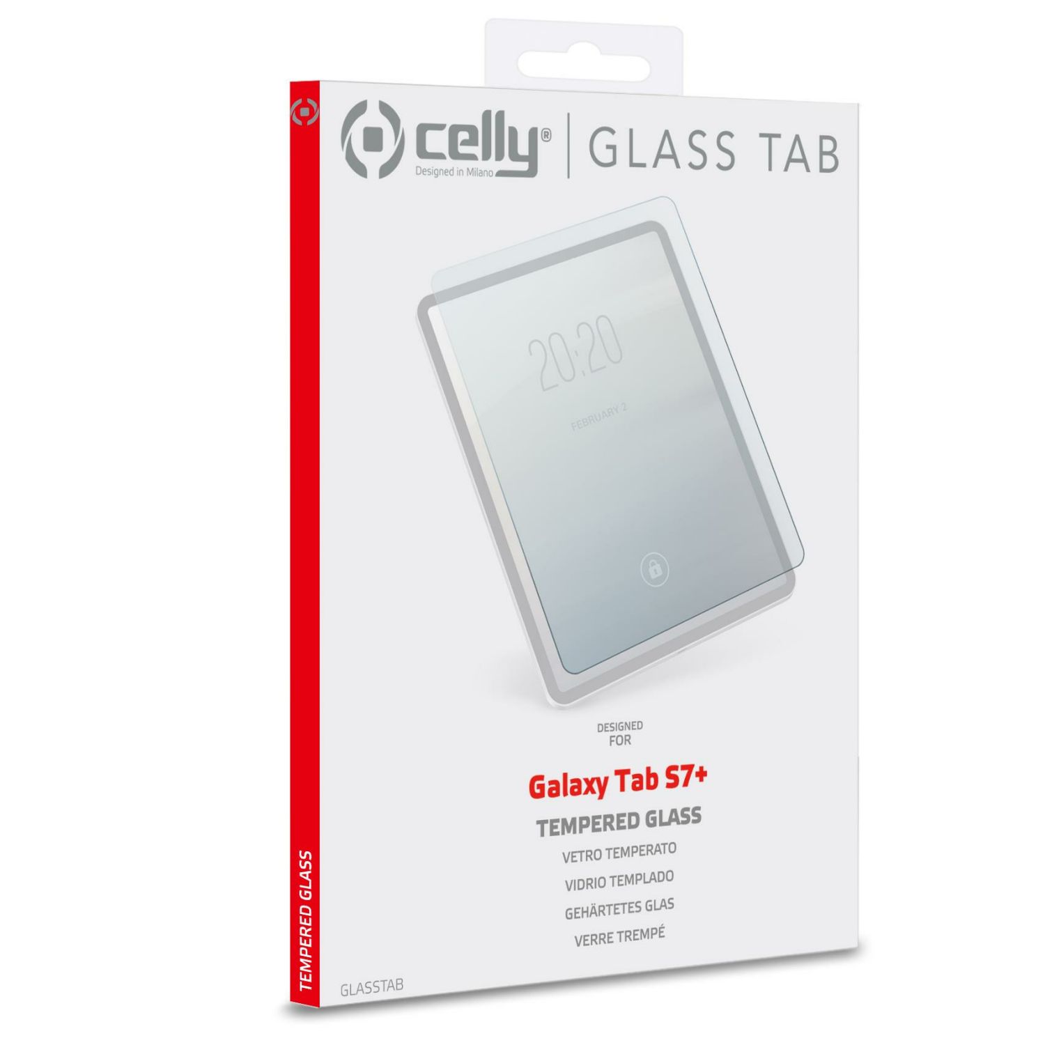 GLASSTAB05 - Protector de Pantalla CELLY para Samsung TAB S7+/S7 FE/S8+ (GLASSTAB05)