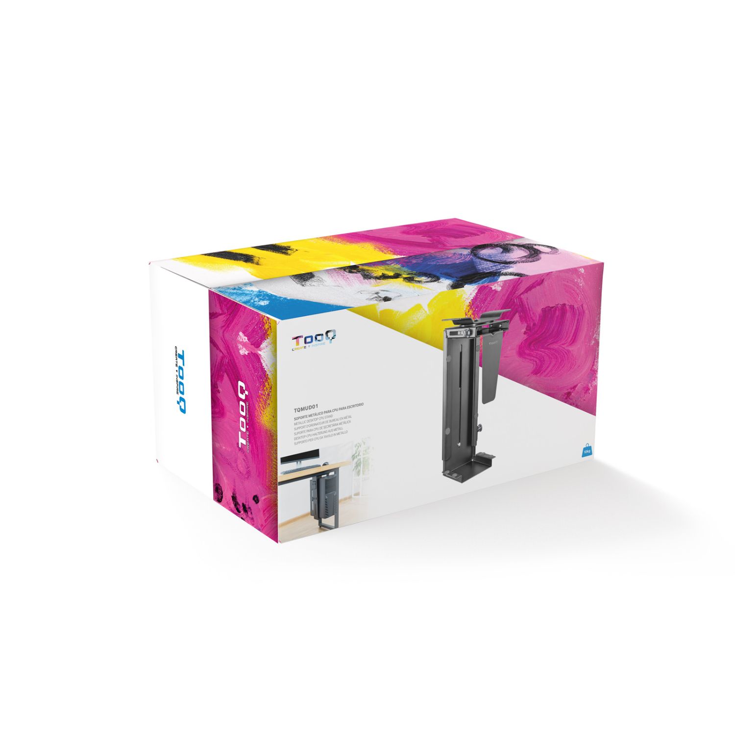 TQMUD01 - Soporte Metlico TooQ para CPU Escritorio/Pared Negro (TQMUD01)