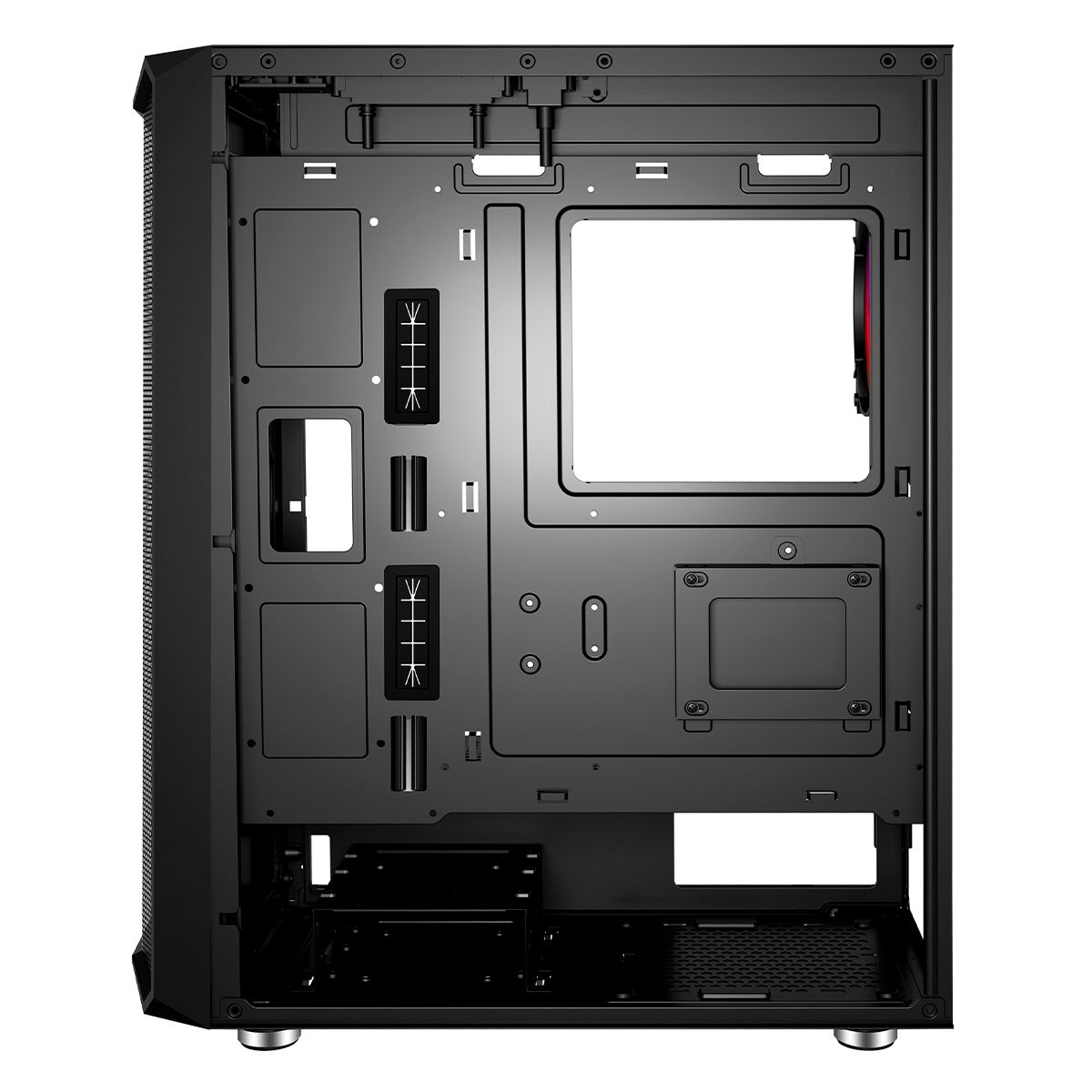 UK511208 - Caja Gaming UNYKA Armor Ventana Lateral de Cristal Templado ARGB 2xUSB-A 3.0 1xUSB-C 3.1 ATX mATX ITX Negra (UK511208)