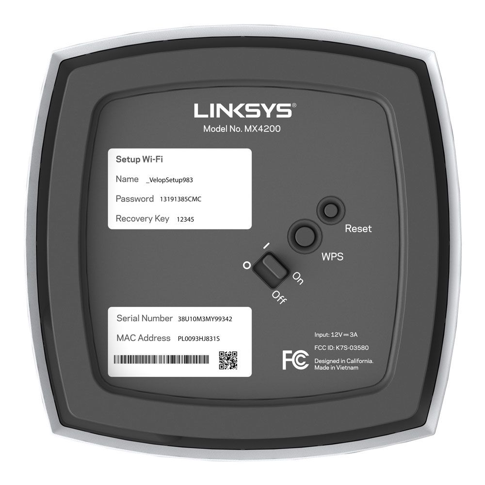 MX4200-EU - Mesh Linksys WiFi 6 TriBand 4xRJ45 Bluetooth 4.0 6 Antenas internas Blanco (MX4200-EU) 1 Nodo