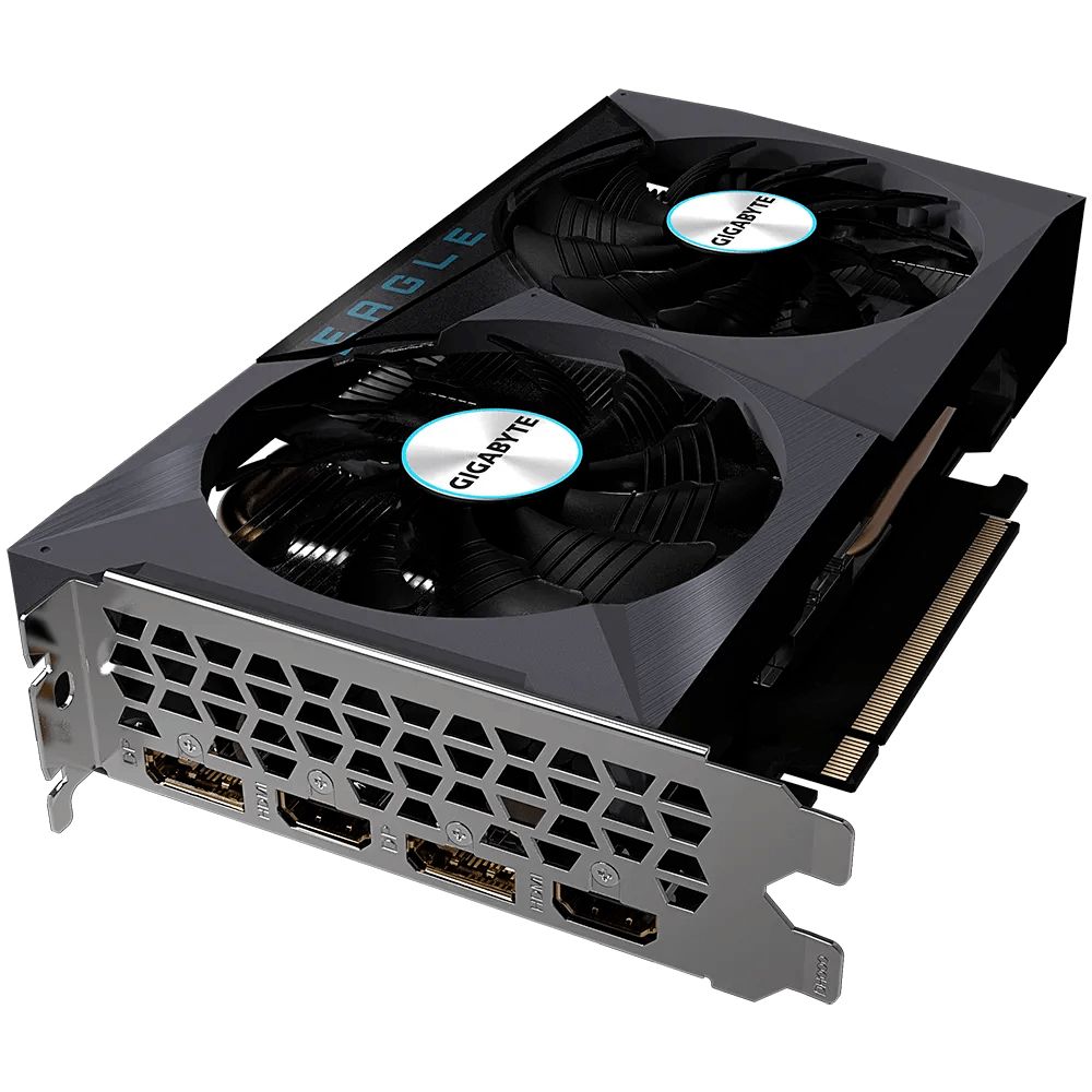 GVN3050E8-00-10 - GIGABYTE GeForce RTX 3050 8Gb GDDR6 2xDP 2xHDMi PCIe 4.0 WinForce 2x OpenGL 4.6 (GV-N3050EAGLE-8GD)