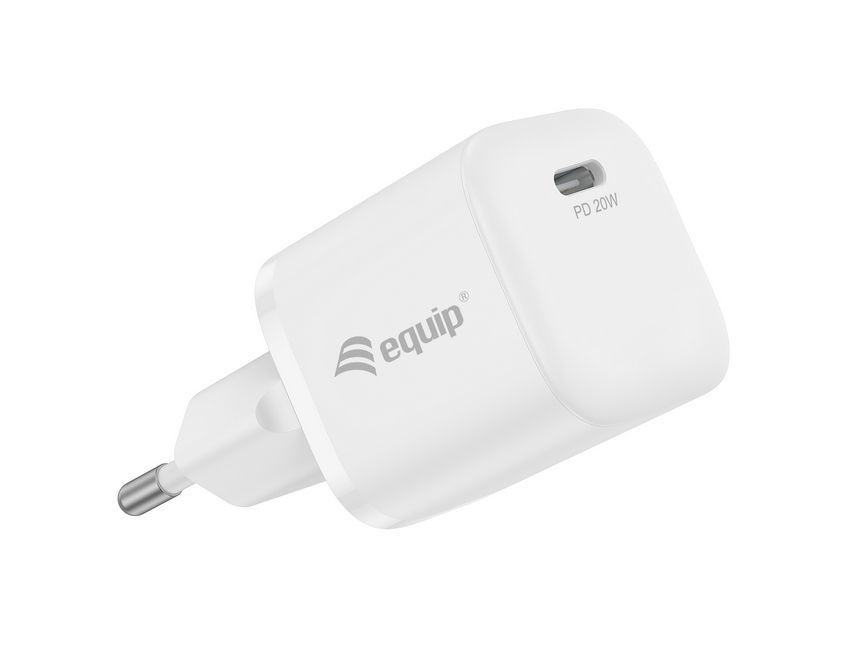 EQ245530 - Cargador de Pared EQUIP USB-C PD 20W Carga Rpida Pack 25 Unidades Blanco (EQ245530)