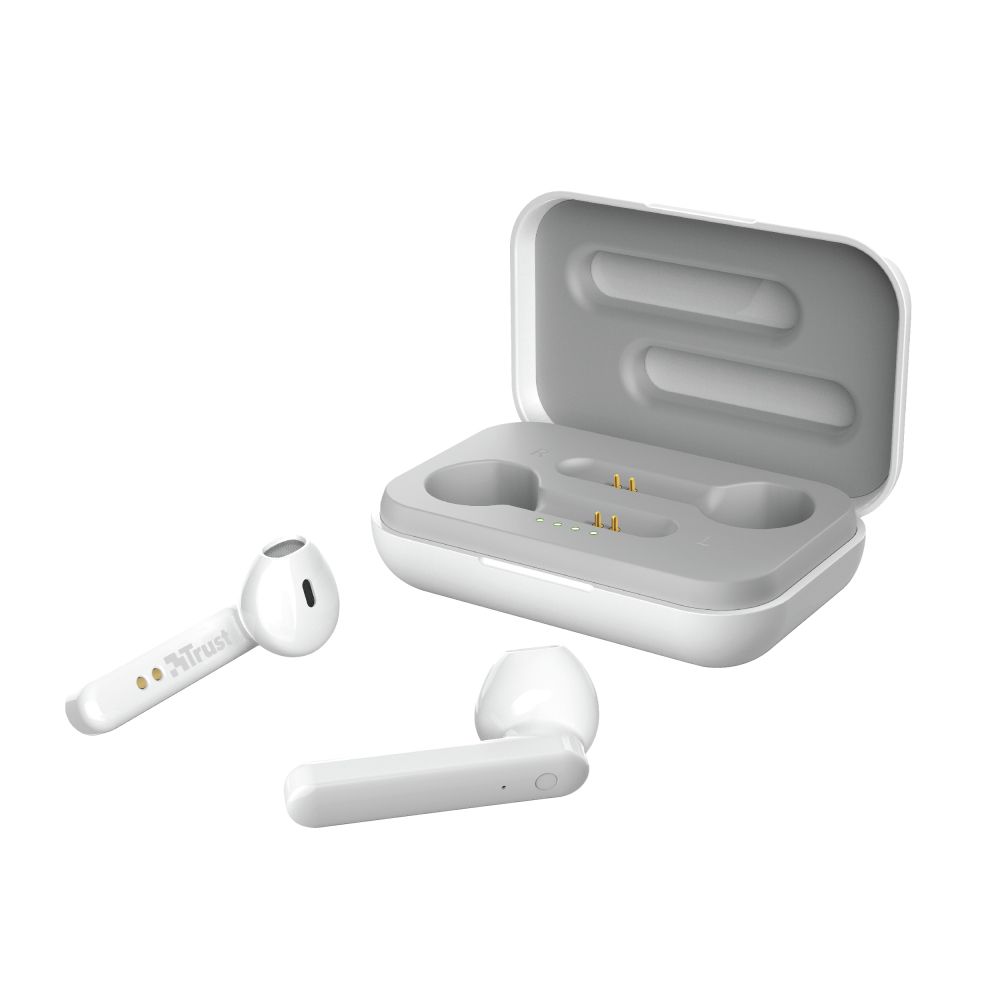 23783 - Auriculares Trust Primo Touch In-Ear Binaurales Micrfono Integrado TWS Bluetooth 5.0 Funda de Carga mUSB Blancos (23783)