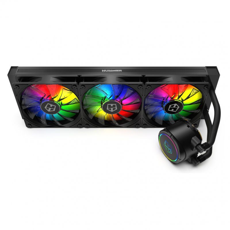 NXHUMMERM360ARGB - Refrigeracion Liquida NOX M360 ARGB 3Unid. Negro (NXHUMMERM360ARGB)