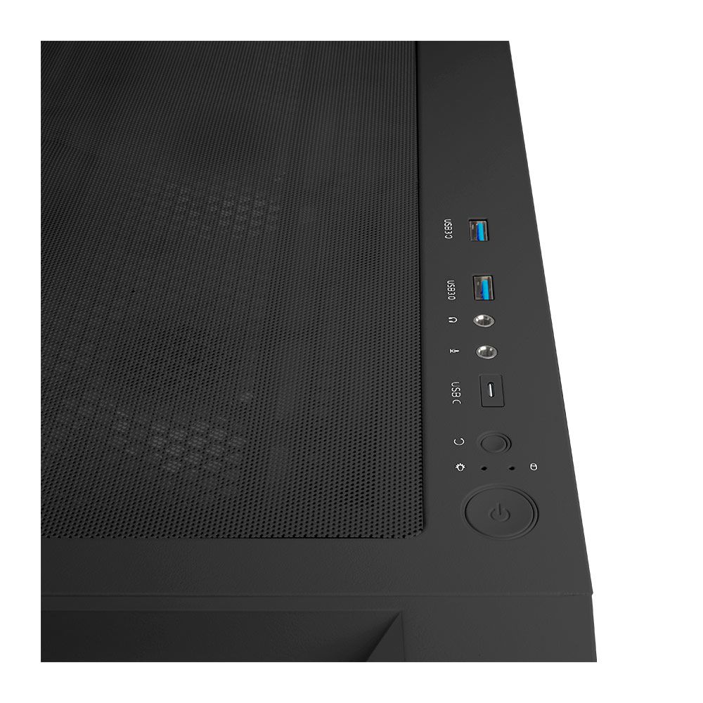AB812111B - Caja Gaming Abysm Danubio Mura BX300 Ventana Lateral de Cristal Templado ARGB 2xUSB-A 3.0 1xUSB-C 3.1 ATX EATX ITX mATX Negra (AB812111B)