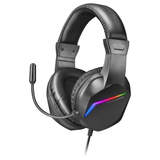 MCPRGB3ES - Pack Mars Gaming Teclado TKL/Ratn RGB Flow/Auriculares+Micrfono FRGB Rainbow/Alfombrilla XXL Negro (MCPRGB3ES)