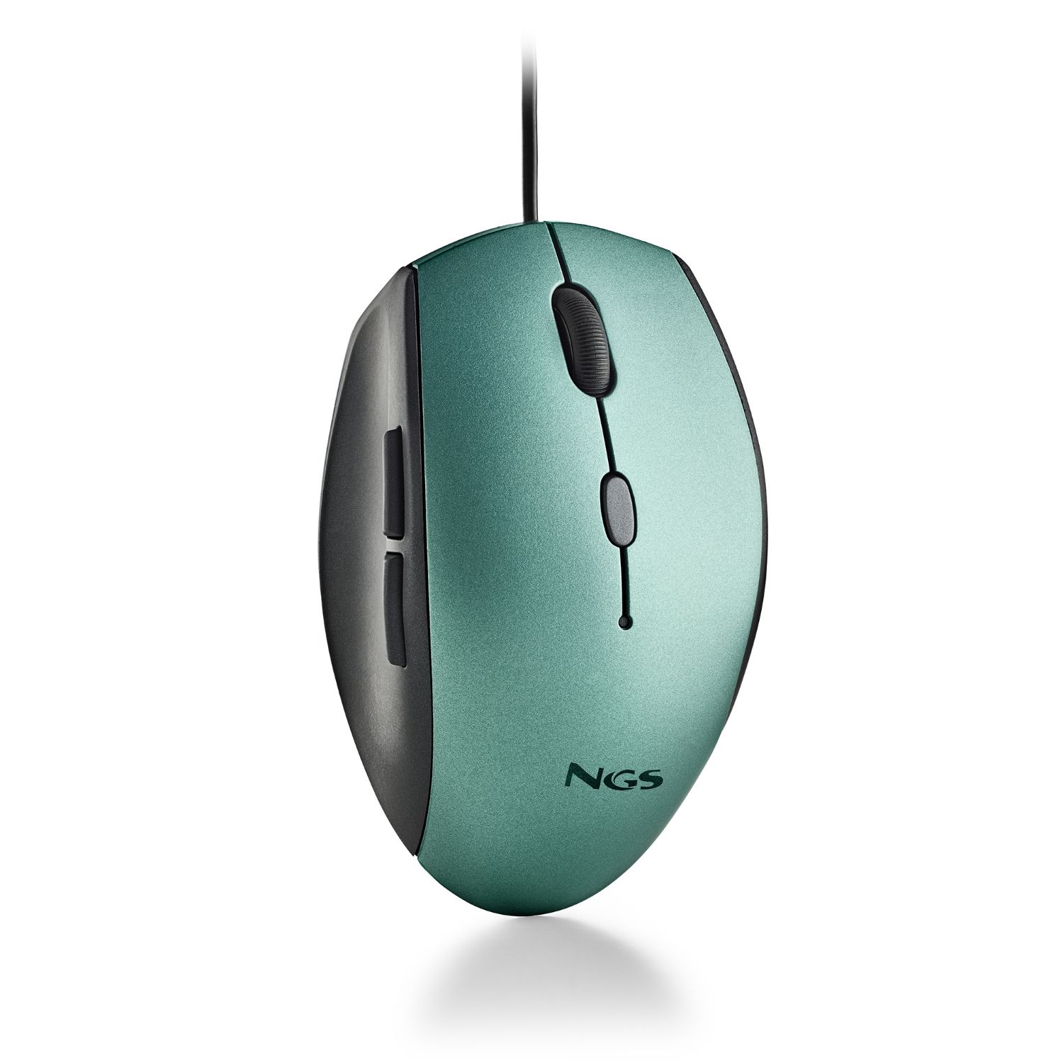 MOTHICE - Ratn NGS Ergonmico ptico Diestro USB-A 1600dpi 5 Botones Verde Hielo (MOTHICE)