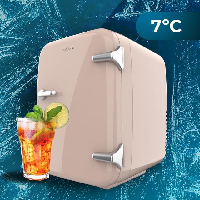 02687 - Frigorifico CECOTEC Bolero MiniCooling 4L Habana Cream Compatible con coche y caravanas Funcin enfriamiento y calentamiento 7-65C Gris (02687)